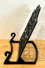 Decorative Black Iron Art Nouveau Scrolled Cookbook Recipe Bible Stand Holder