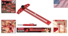 Multi-functional Aluminum Alloy Ruler With Adjustable Angle For Woodworking