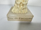      Vintage Barcelona Castellers Sculpture Stone Base Souvenir Spain 8 3 4   