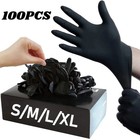 Black Nitrile Disposable Gloves 4   5 Mil  Latex   Powder Free