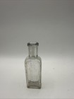 Antique Clear Glass Medicine Apothecary Bottle Embossed Vintage Pharmacy 4   