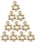 Diy Lot Of 10 Gold Star Of David Pendant Amulet Charm Jewish Judaica Jewelry