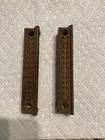2 Antique Cast Iron Door Locks  3 Rim Strike Plates  Door Knob  Key  Door Plate