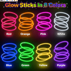 100 Pcs Glow Sticks Bulk Party Favors  8  Glow In The Dark Party Supplies  Light
