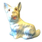 Vintage  West Highland White   Blue Terrior Scottish Dog Planter  Mid Century