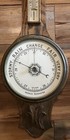Antique Carved Barometer aneroid Thermometer  Made In England Works Well