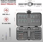66 In 1 Magnetic Screwdriver Set - Diy Ratchet Screwdriver Set - Multi Bit Gray