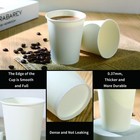 100 Park Disposable Hot Coffee Cups - Bulk 8 Oz Paper 8 Oz 100 Pack  White 