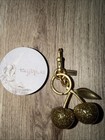 Coach Signature Cherry Sparkle Bag Charm Key Ring With Gold-tone Hardware