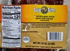 Teriyaki Beef Stick Ends pieces Bulk 4 Pounds  2x 2 Lbs  Sugar River Snacks 