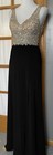 Beaded Formal Evening Gown Womens 4 Black Slit Weddings Whimsigoth Pageant Gala
