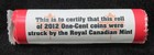 2012 Last Year Of Issue Canada One Cents  full Roll 