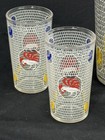 Vintage Mcm Hazel Atlas Honeycomb Rooster Cocktail Shaker   Glass Set