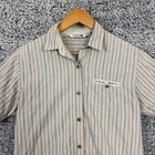 Vintage The North Face Shirt Womens Medium Striped Button Up Retro 70s 80s Hike