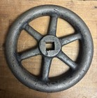 Vintage 6 1 2    6 Spoke Cast Iron Hand Crank Wheel Steampunk Industrial Valve