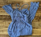 Lily Rose Girls Youth Spaghetti Strap Sleeveless Jumpsuit Blue Size S Small