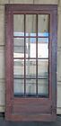 31 x77  Antique Vintage Old Wood Wooden Storm Exterior Door Window Wavy Glass