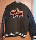 Alpha Industries Wool Ma-1 Varsity Bomber Green Jacket Men   s Size L Nwt