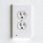 6 Pack Outlet Cover Built-in Led Night Light Wall Plate Round Receptacle