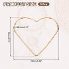 5pcs Dream Catcher Rings 4 Inch Heart Wreath Macrame Hoop Catcher Ring Gold