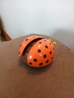 Orange Lady Bug Wind Up Toy Works 