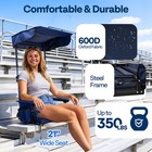 2 Pack Stadium Seat With Back Support   Sunshade Canopy Portable Bleacher Chairs