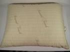 Vtg Jc Penny-white personal Touch-ticking Feather Pillow Farmhouse washed 24x18 