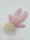 Eden Baby Girl Doll Plush Pink Terrycloth Blue Eyes Smiling Bonnet Vtg Lovey Tlc