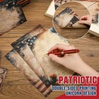 160 Pcs Retro Patriotic Stationery Paper And Envelopes Set