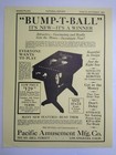 Bump-t-ball Pinball Machine Marketplace Magazine Game Ad 1980 Pacific Amusement