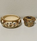 Antiquejapanese Satsuma Shimazu Clan Crest Small Bowl small Koro Incense Burner