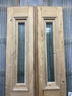 Antique French Double Doors  39x98 75  1 Pane Glass  European Reclaimed G212