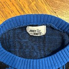 Vintage Just Knits Black And Blue Eclectic 80s 90s Xs Slouchy Fit Sweater