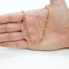 14k Solid Yellow Gold 4mm Figaro Link Chain Necklace