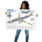 Boeing 737 Max 8 Cutaway Poster 24x36 In