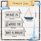 4 Pcs Nautical Wooden Table Decor Farmhouse Sailboat Centerpieces Vintage Tiered