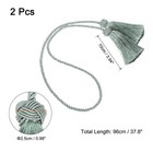 2pcs Tassel Curtain Tiebacks  Curtain Holdbacks With Tassel For Home  Gray Blue