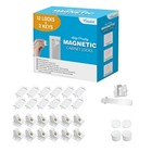 Magnetic Cabinet Locks - 12 Adhesive Safety Locks With 2 Keys For Childproofing