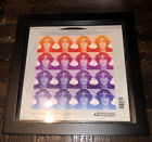 2017 John Lennon Pane Of 16 Forever Stamps Music Icons Series Framed