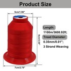 Upholstery Thread - 1100m Bonded Nylon Thread For Leather  Denim  Crafting      