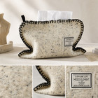 Textile Tissue Box Cover  Modern Minimalist Desktop Tissue Dispenser