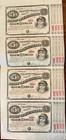1878 Louisiana  5 Bond Sheet W  Coupons     Consecutive Serial Numbers