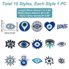 15 Pcs Evil Eye Embroidery Patches For Clothes Blue Evil Eye Applique Patch H   