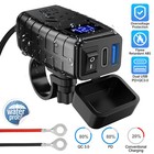 Qc 3 0 Motorcycle Dual Usb Phone Gps Super Fast Charger Adapter Led Waterproof