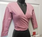 Capezio 3 4 Wrap Sweater Dusty Rose Ladies Sizes Cotton Spandex Cc850