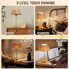 Boho Desk Lamp Dimmable Bedside Table Lamp Touch Control Handmade Led Desk Light