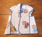 Vtg  Child Toddler Children s Apron Smock Back Ties Front Pocket Plastic - Vf
