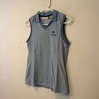 Kjus Womens Sleeveless Golf Polo Shirt Blue Bay Harbor Golf Club Upf 50  Size S