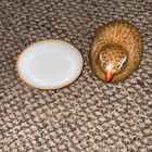 Vintage Hand Painted Ceramic Quail Bird Trinket Box