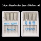 20 Pcs Sewing Machine Needles Universal Sizes 90 14 100 16 110 18 Heavy Duty    